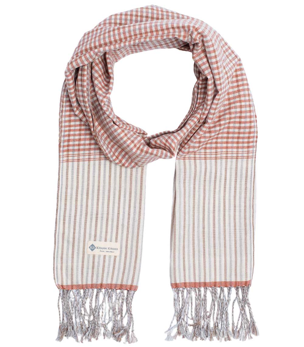 schal krama traditionell orange feuer