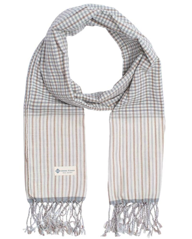 schal krama schiefergrau