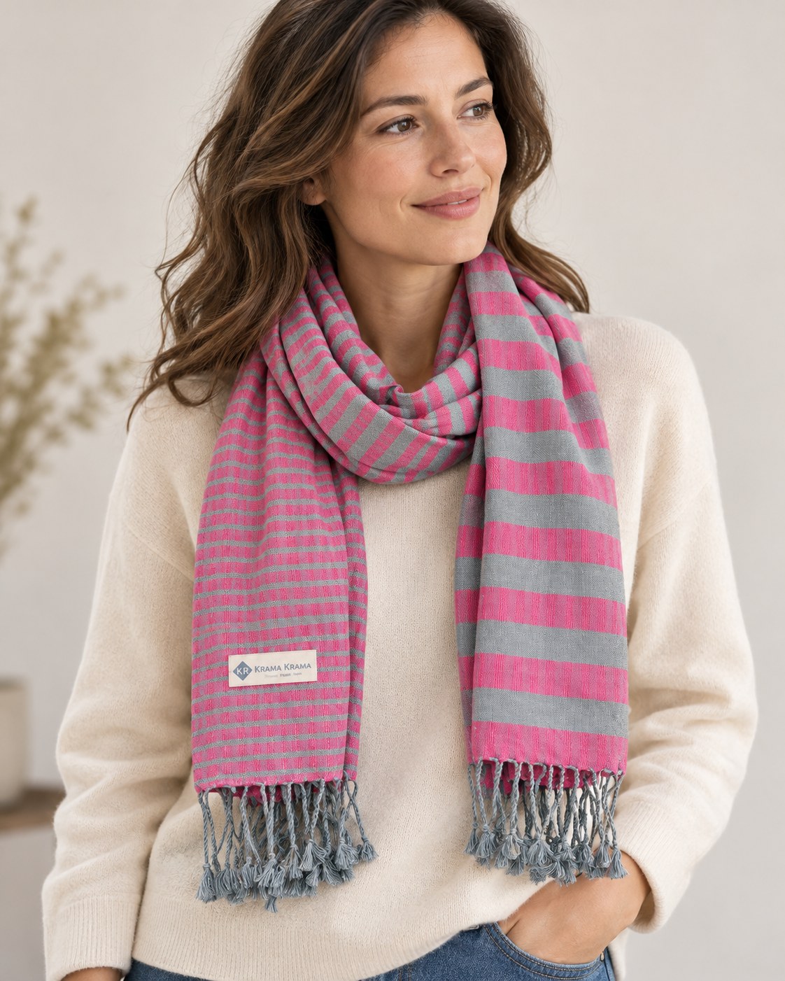 Krama Schal Rosa Heng – Bild 3