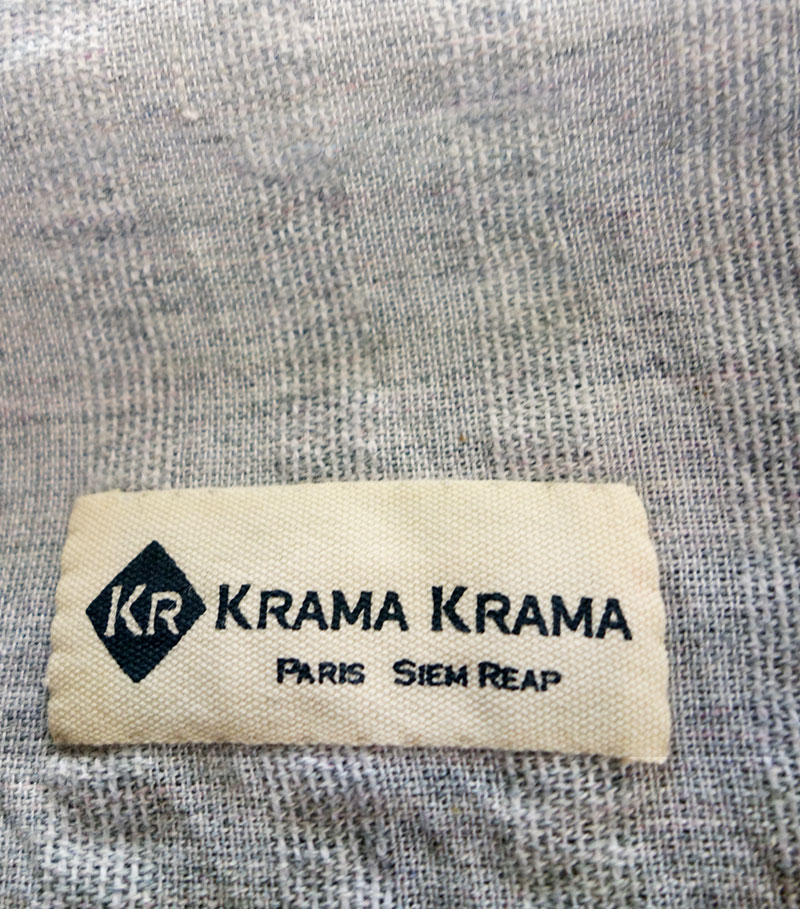 krama grau einfarbig zoom