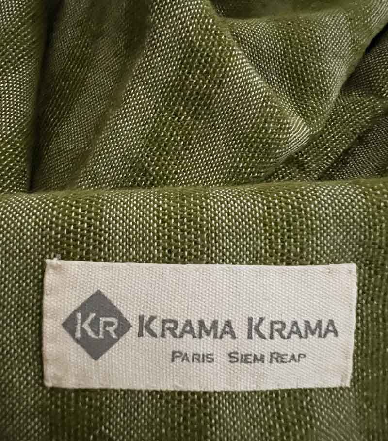 krama grün einfarbig zoom