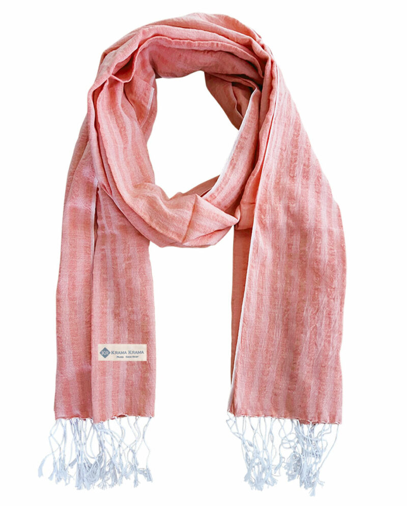 krama rosa einfarbig