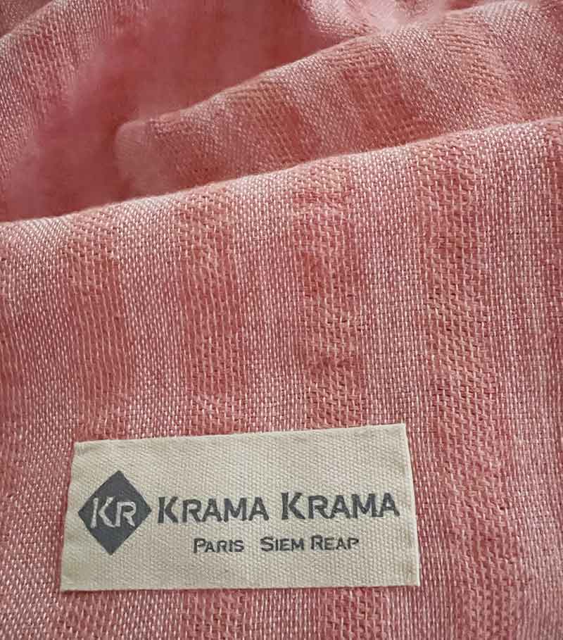 krama rosa einfarbig zoom