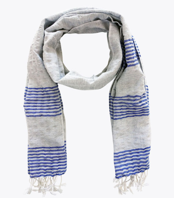Krama blue City - A modern cotton scarf for the city. Handwoven in Siem ...