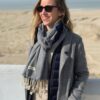 woman scarf cambodian blue jean