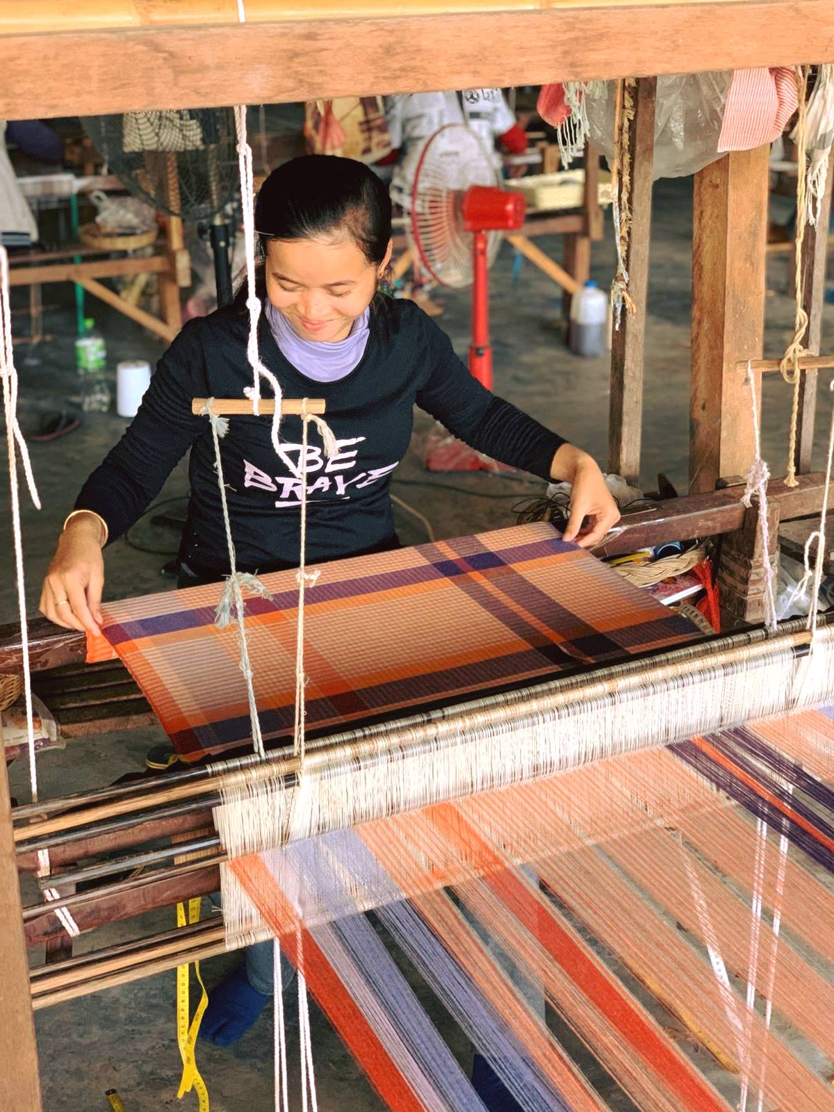 cambodian weave scarves