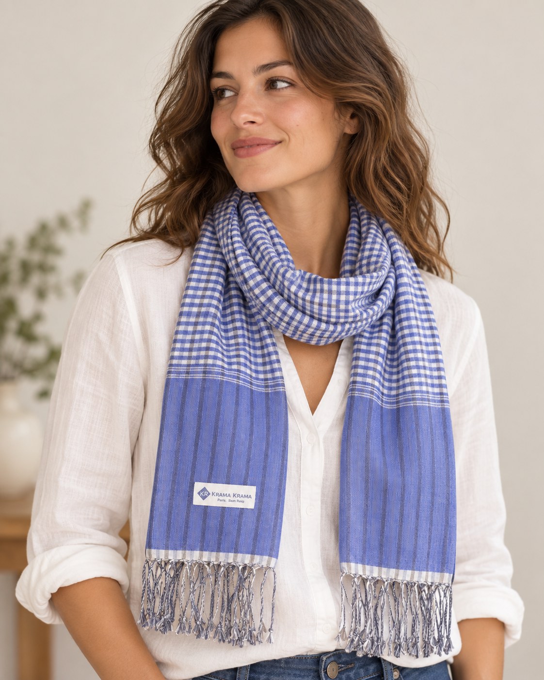 modèle krama bleu roi