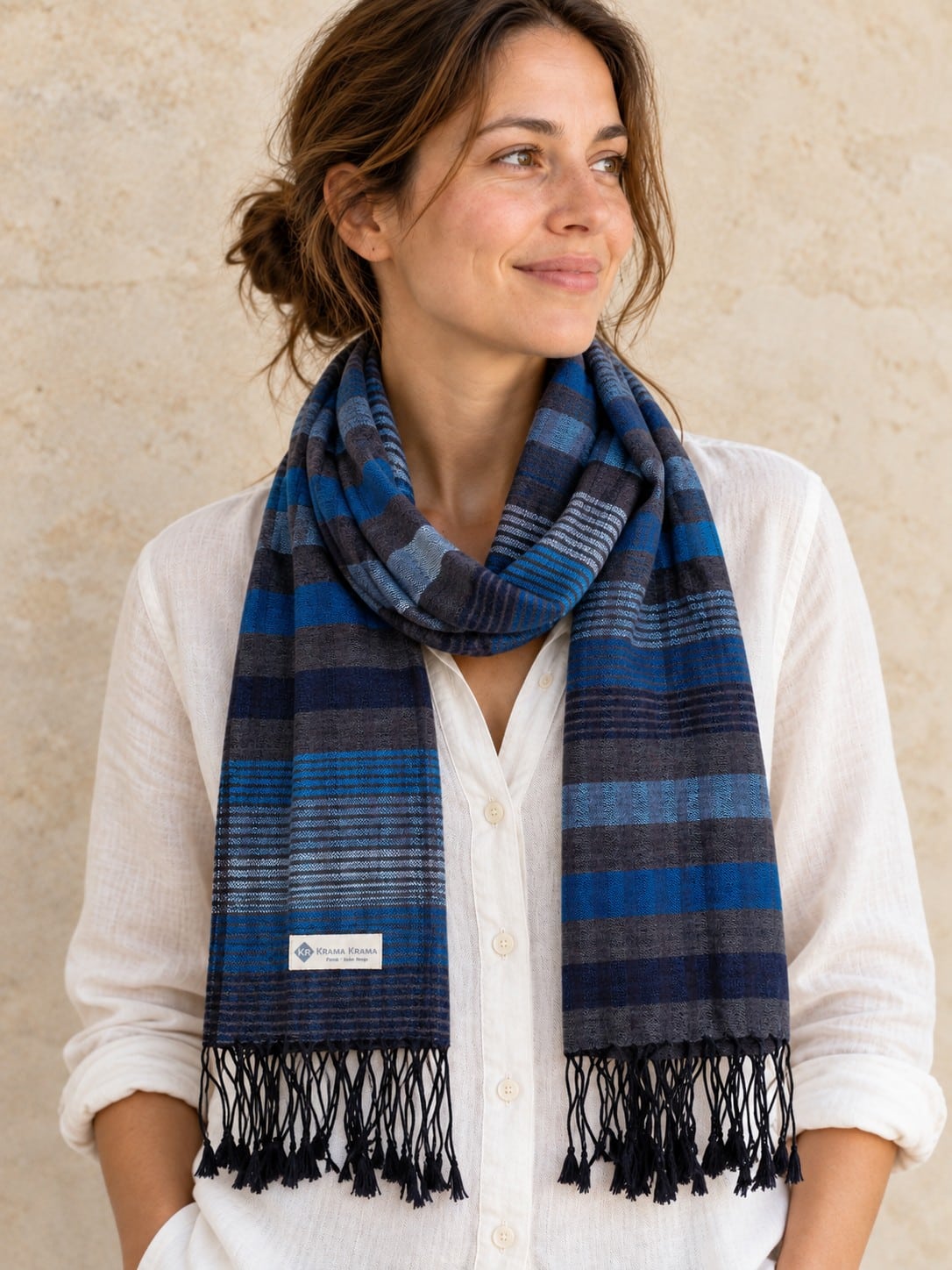 modèle krama bleu Pon