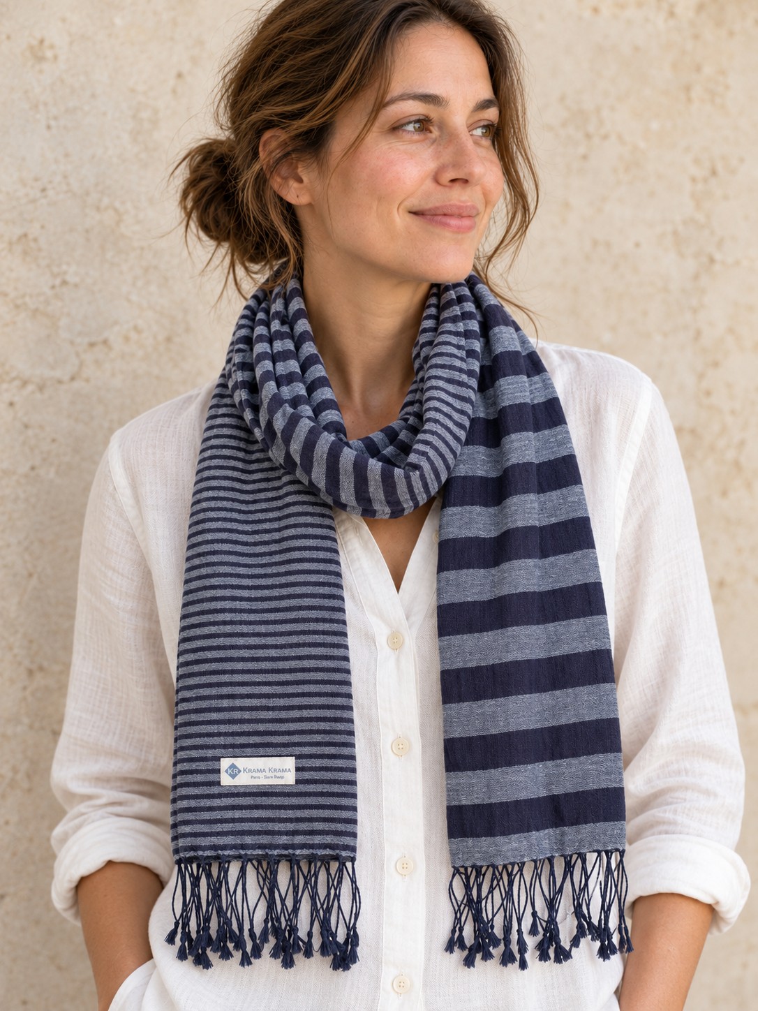 modèle krama bleu saen